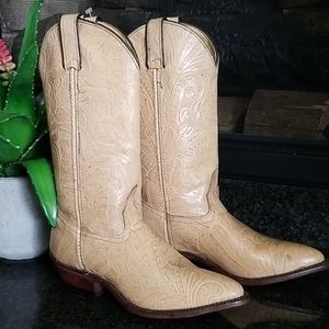 Tooled Leather 7 Western Boho J Chisholm boots